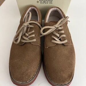 Nordstrom Tucker + Tate Cameron Tan Suede Boys Oxford Dress Shoes 12.5 M EUC